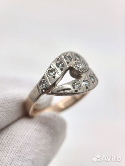 Золотое кольцо СССР с бриллиантами 583/4.9/17