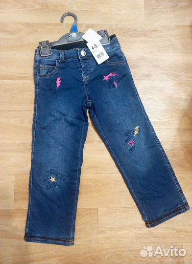 Джинсы утепленные на девочку Mothercare р.104-110