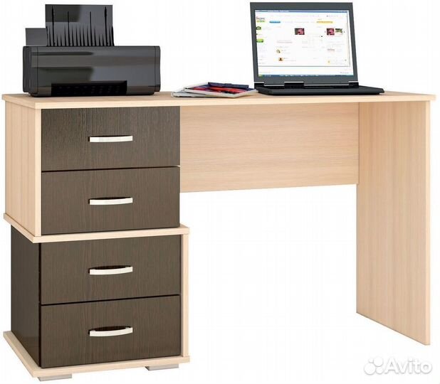 Стол компьютерный Сити-2 лдсп тэкс венге, дуб моло