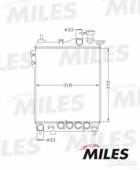 Радиатор hyundai getz 1.1-1.6 02- acrb025 Miles