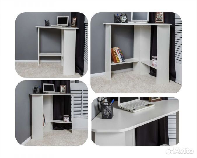 Компьютерный стол Лига угловой, белый