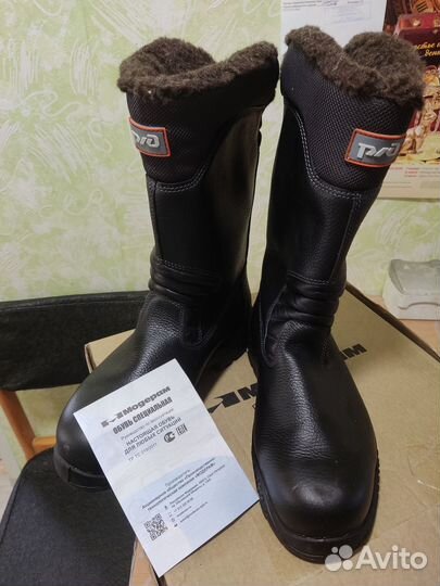 Сапоги кожаные утеплённые