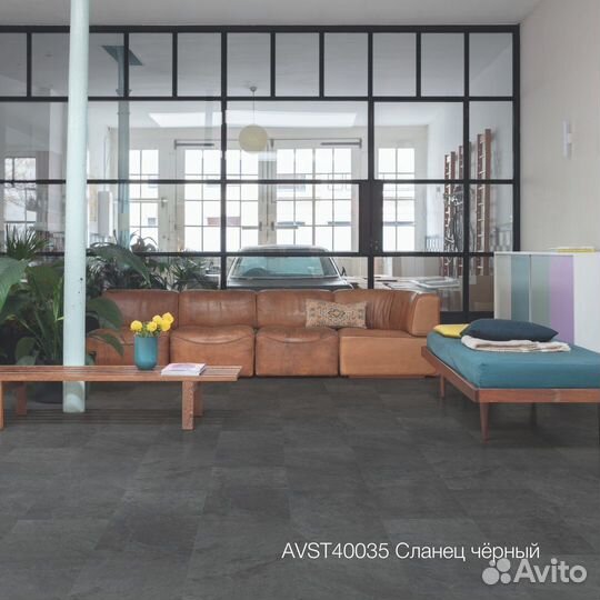 Пвх-плитка Quick-Step Livyn Сланец чёрный (Black