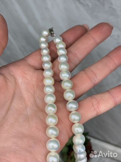 Бусы ожерелье из натурального жемчуга