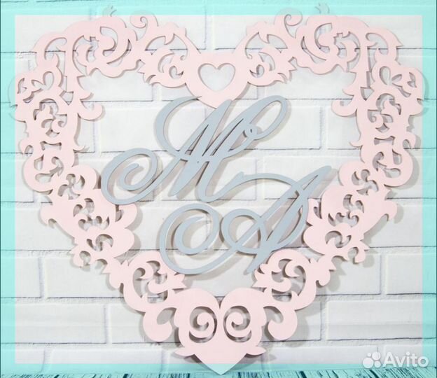 Монограмма на свадьбу (размер любой)