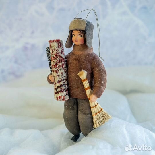 Ватные елочные игрушки