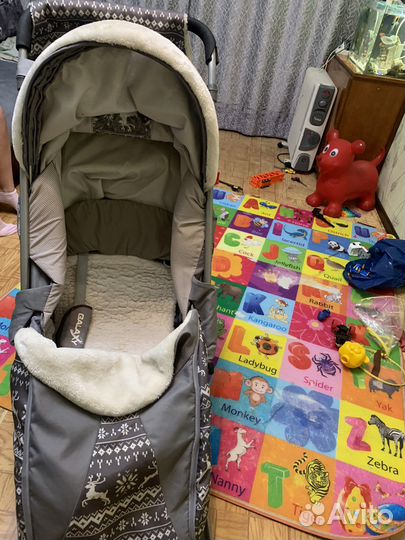 Зимняя детская коляска санки