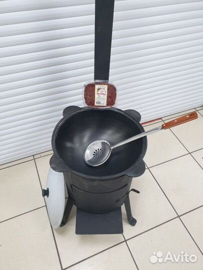 Печь с трубой + казан 8л + шумовка