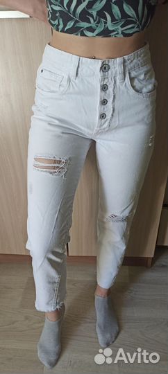 Джинсы белые 42-44