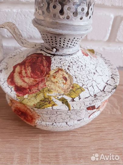 Керасиновая лампа прованс времен СССР