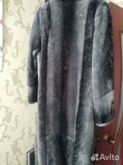 Шуба мутоновая с норкой