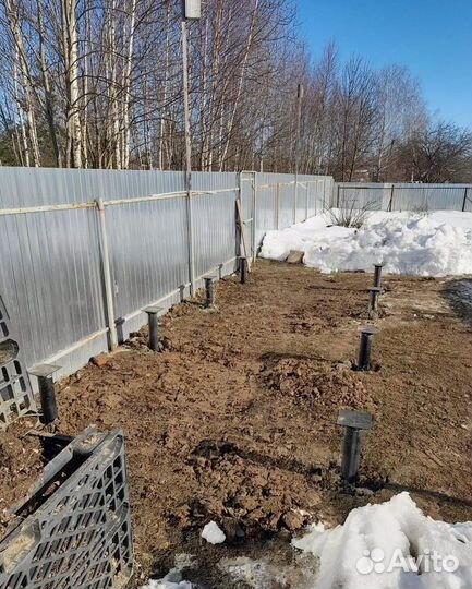 Винтовые сваи с монтажом