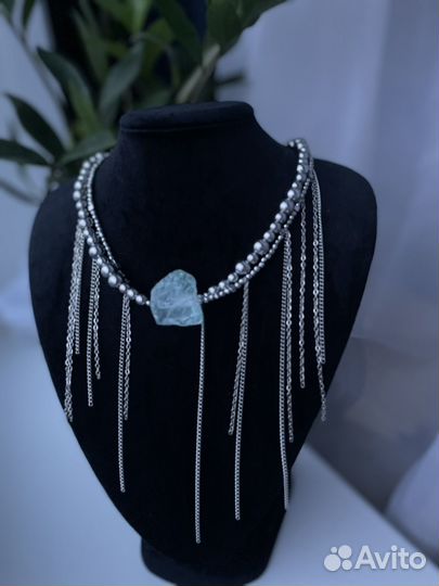 Колье чокер из натуральных камней