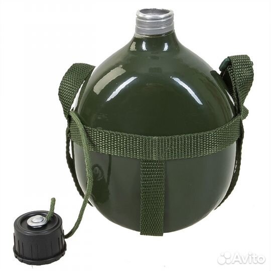 Фляжка походная, алюминиевая, объем - 1 литр