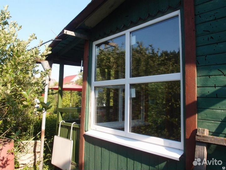 Пластиковые окна в деревянном доме, район, дача
