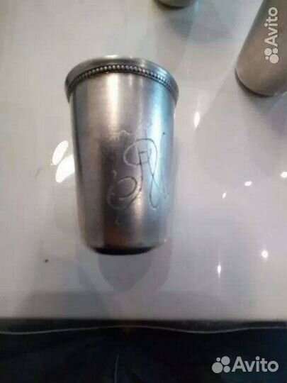 Серебряные стопки с позолотой 5 шт. СССР