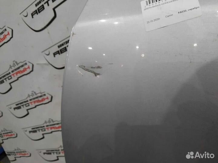 Дверь BMW 5-series E60 задняя левая серебро FA030