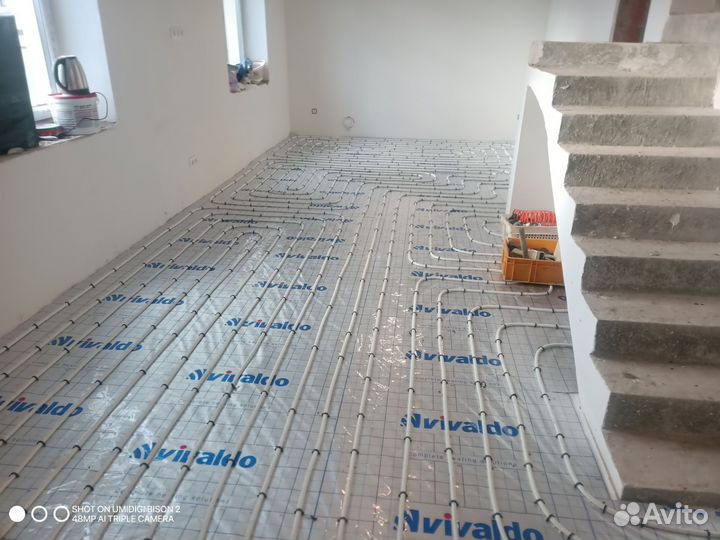 Монтаж отопления, водоснабжения, тёплый пол