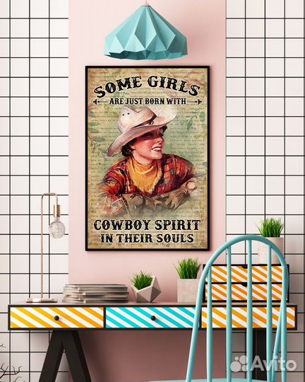 Постер #37-1053 Ковбои и ранчо