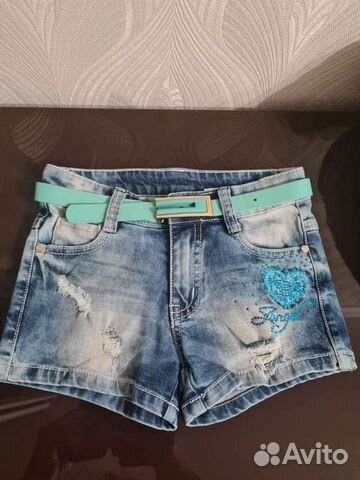 Стрейч шорты джинсовые для девочки