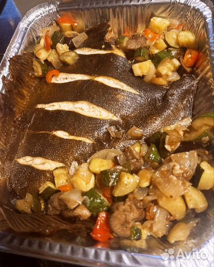 Рыб запечённая камбала