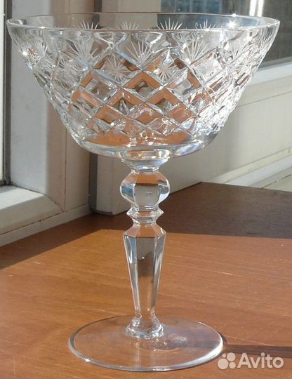 Ваза конфетница Дятьковский хрусталь винтаж