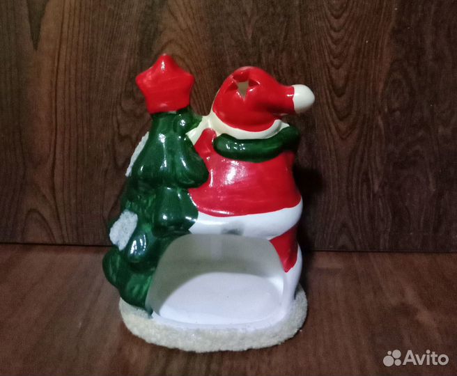 Новогодний набор. Подсвечники. Керамика. 3 штуки