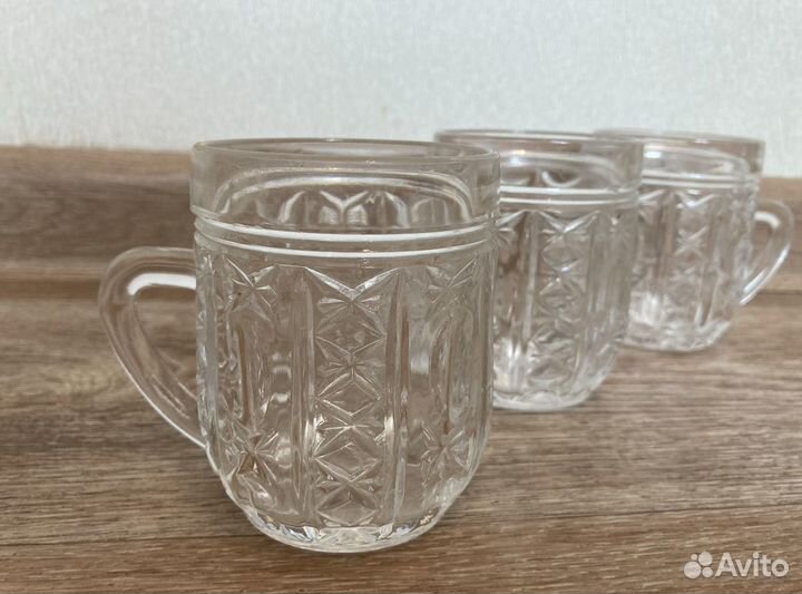 Стаканчики с ручкой Хрусталь