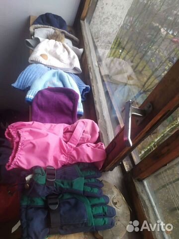 Шапка балаклава перчатки варежки манишка