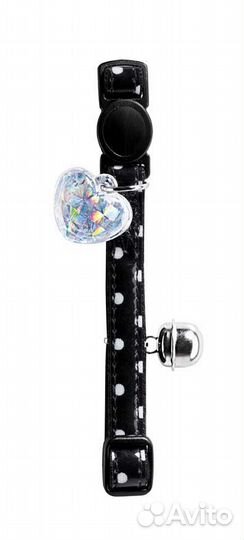 Hunter ошейник для кошек Glossy Dots, черный в гор