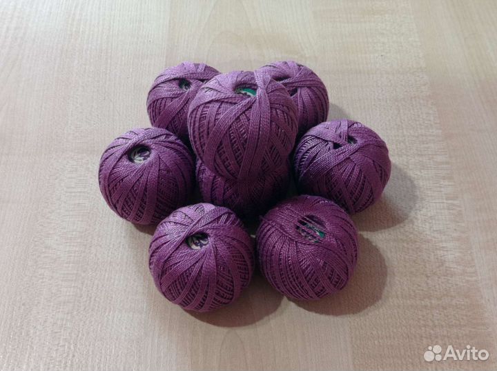 Нитки ирис фирлетовые, 8 штук