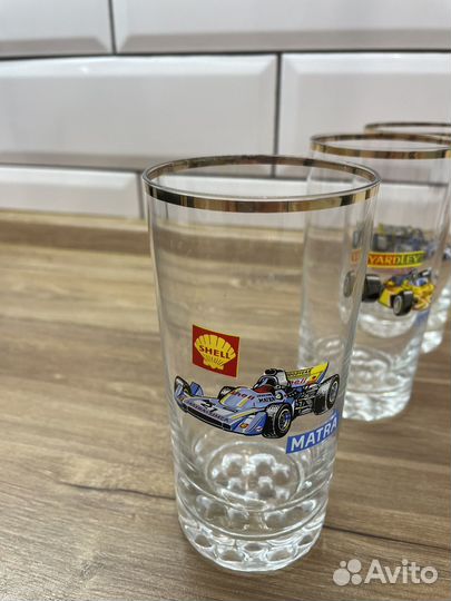 Стаканы Богемия с гоночными машинками