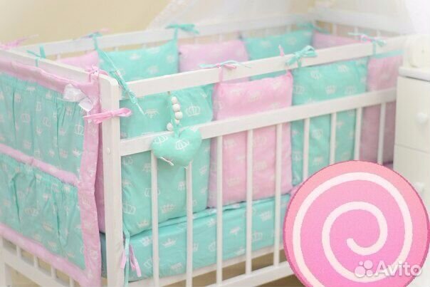 Воздушно-зефирный мятно-розовый комплект