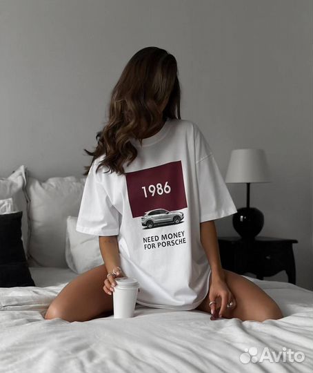 Белая футболка оверсайз