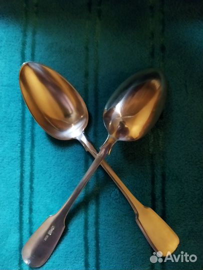 Ложки Большие Пара Серебро 84 Идеальное состояние
