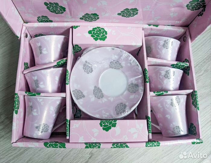 Сервизы фарфоровые новые кофейные на 6 персон