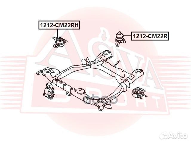 Подушка двигателя правая 1212-CM22RH asva