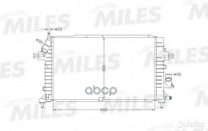 Радиатор opel astra/zafira 1.7D/1.9D 04- acrb18