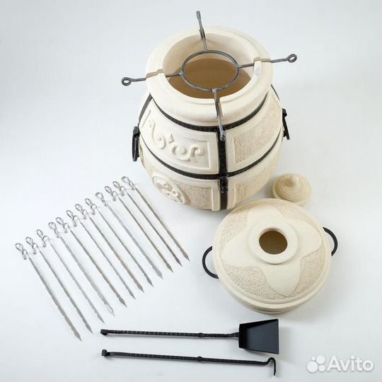 Тандыр 'Сармат Скиф' h-89 см, d-64, 125 кг, 12 шам