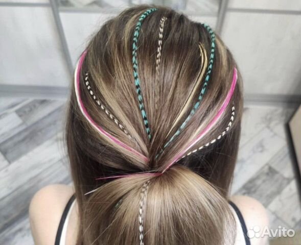 Перья в волосы