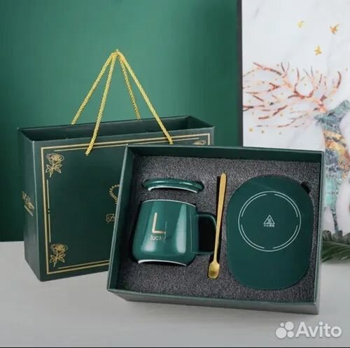 Кружка с подогревом подарочный набор
