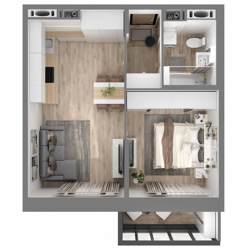 1-к. квартира, 36,2 м², 3/23 эт.