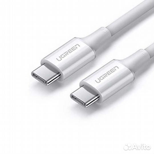 Кабель Type-C - Type-C 0,5 м., 5A, белый (US300)