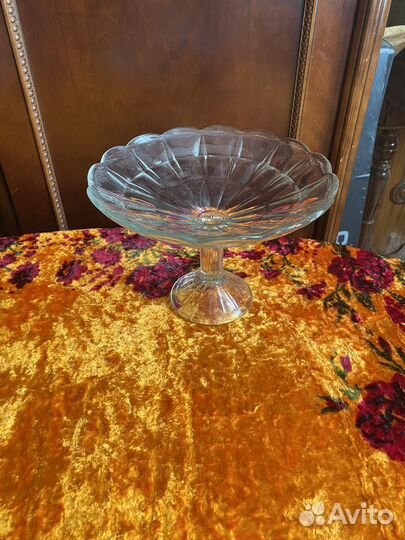 Ваза для фруктов на ножке СССР