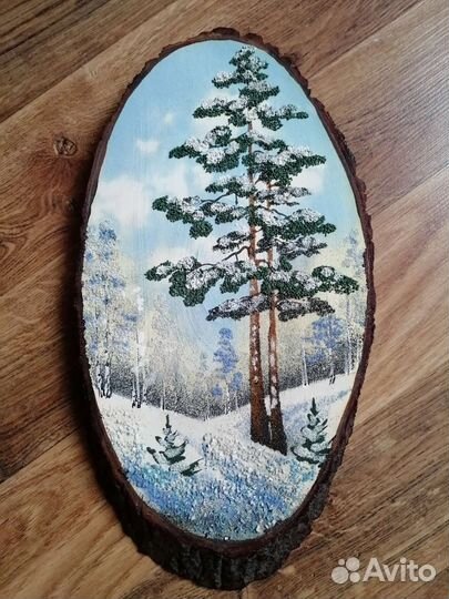 Картина на спиле дерева