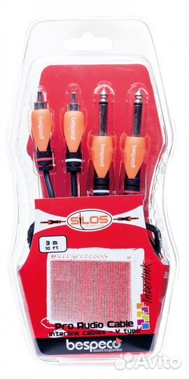 Кабель межблочный 2Jack-2RCA Bespeco SLY2JR500 5 m