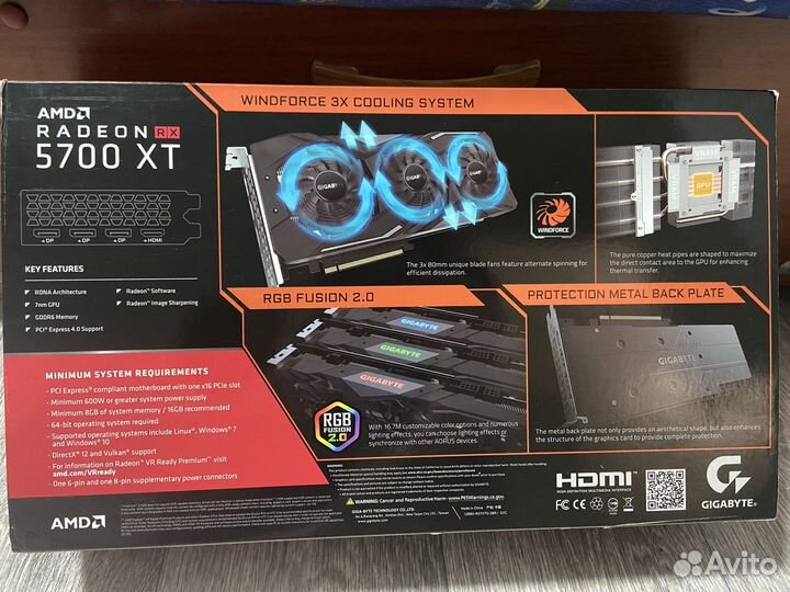 Видеокарта rx 5700xt