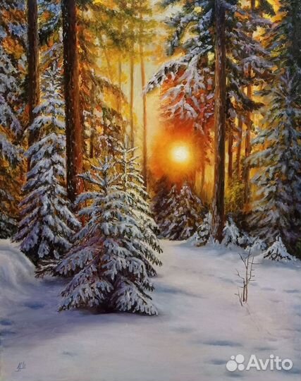 Картина маслом нахолсте пейзаж