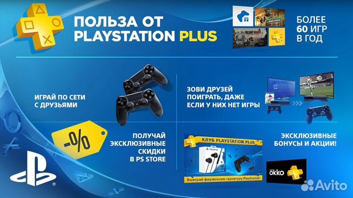 Подписка playstation plus deluxe 12 месяцев