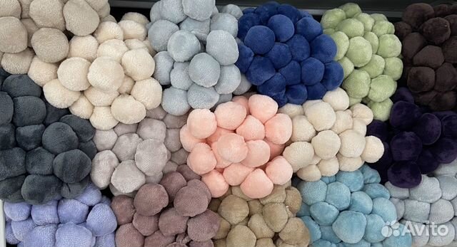 Плед с помпонами 200*220 подарок